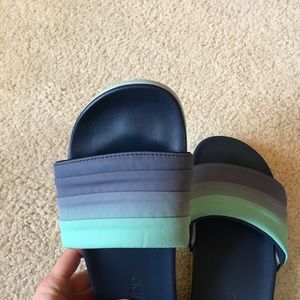 ombre adidas slides